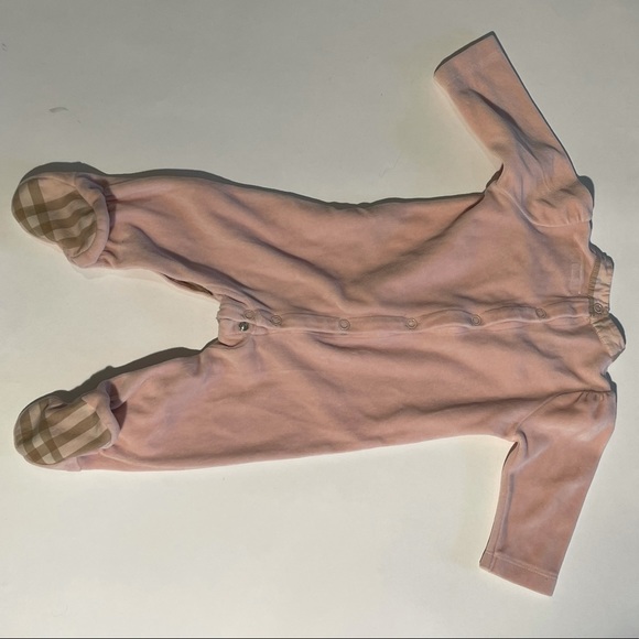 Baby Burberry Pink Sleeper - Picture 3 of 4